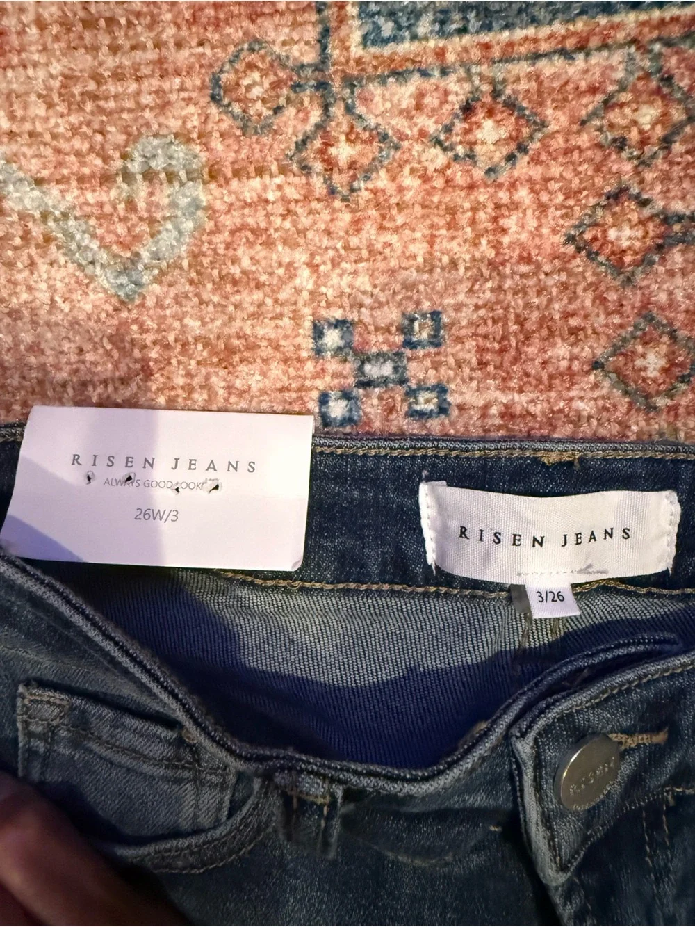 Women's Distressed Dark Blue Flare Jeans